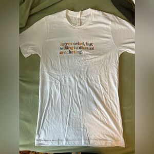 Crochet Tshirt unisex white graphic tee